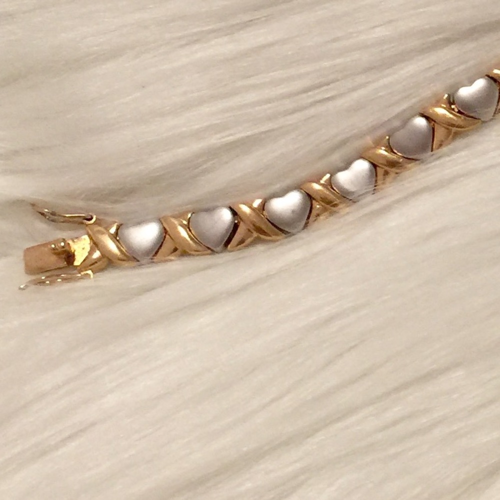 💛gold & silver heart bracelet 💛